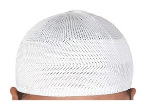 Gorro Musulmán Kufi para Oración Islámica, para Hombre o Niño, de Malla de Algodón Transpirable para el Verano, para Namaz (6 Gorros), Blanco - Product Image 2
