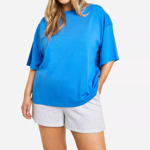 Nouvelle Arrivée T-shirts de Fitness Personnalisés de Haute Qualité pour Femmes Grandes Tailles en Coton/Fibre de Bambou Respirant à Séchage Rapide Épaules Tombantes - Product Image 4