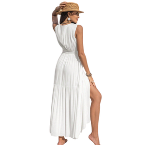 Vestido Maxi Floral con Aberturas para Mujer, Vestido de Verano para Vacaciones - Product Image 2