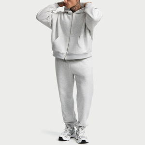 Sudadera con capucha extragrande plateada personalizada para hombre, de algodón grueso con forro polar, de alta calidad, estilo casual urbano. - Product Image 6