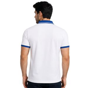 Camiseta Polo Personalizada Blanca y Azul Rey para Hombre, Manga Corta, Uniforme Casual de Golf, Marca Privada, Transpirable, Ropa al por Mayor - Product Image 2