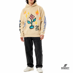 Sudadera con Capucha SINEWY, Tejida, Transpirable, 100% Algodón, Estilo Urbano, para Adultos, Otoño, Corte Regular, Manga Larga, Logotipo Frontal - Product Image 4