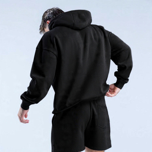 Ensemble de survêtement d'hiver de qualité supérieure pour homme, sweat-shirt et short surdimensionnés, vêtements de sport décontractés confortables, tissu polaire respirant - Product Image 5