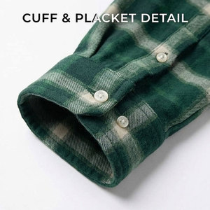 Wholesale Supplier Exporter Mens Casual Autumn Warm Breathable 100% Cotton Anti-Wrinkle <b>Oversized</b> <b>Flannel</b> <b>Shirt</b> Pleat Design - Product Image 2
