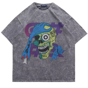 Camiseta de Manga Corta para Hombre, 240g-300g, Corte Ajustado, Personalizada, Transpirable, Informal, de Algodón Lavado - Product Image 3