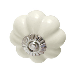 Bouton de meuble artisanal en céramique florale de qualité supérieure avec finition brillante à pois pour armoires et commodes - Product Image 4
