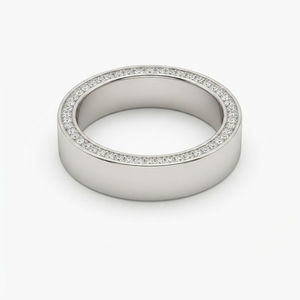 Elegant Diamond Wedding Band <b>Ring</b> in Platinum for Women Stylish Engagement Jewelry for Special Occasions - Product Image 3