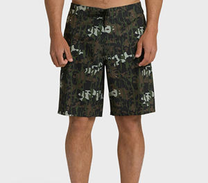 Premium Custom Solid Front Logo Casual Surf Trunks <b>Men's</b> Mid Waist Quick Dry Board <b>Shorts</b> with Drawstring Closure - Product Image 4