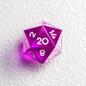 ชุดลูกเต๋าเรซิ่นสีน้ำเงินขอบคม D20  ปลอดสารพิษ วาดลายด้วยมือ สำหรับเกม RPG บนโต๊ะ ขายส่ง - Product Image 4