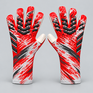 Guantes de Portero de Fútbol Profesionales al por Mayor, de Cuero Transpirable, Diseño de Dedos Completos, Protección para Dedos y Pulgares, para Entrenamiento - Product Image 4