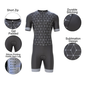 Combinaison de triathlon réversible à manches longues pour homme, taille plus, respirante, à compression, séchage rapide, pour la compétition de triathlon - Product Image 3