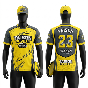 Camiseta de Disc Golf para Hombre, 180 GSM, Poliéster Premium Transpirable, Diseño de Panel Degradado Azul Turquesa, Logotipo Personalizado con Impresión por Sublimación - Product Image 3