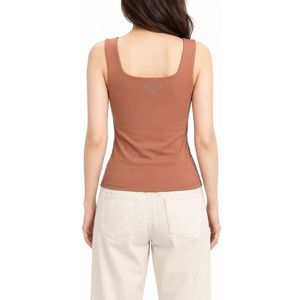 Débardeur en coton terreux couleur terre cuite, qualité supérieure, respirant, sans manches, col rond, anti-odeur, coupe ajustée - Product Image 3