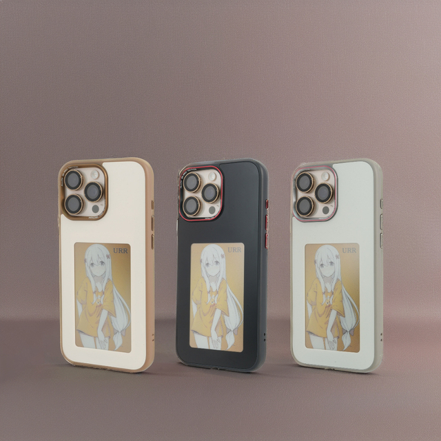 NFC Phone Case Wholesale LED Smart E Ink Screen Phone Cases PC Cover for iPhone NFC 13 14 15 16 Pro Max DIY Phone Display case