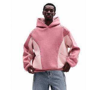 Sudadera con Capucha Oversize Rosa con Detalles de Pedrería, Unisex, Informal, de Felpa Francesa, para Otoño - Product Image 5