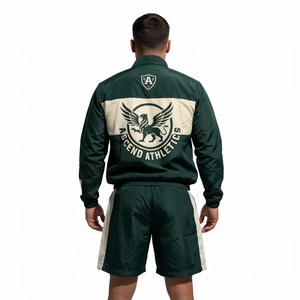 Custom Oversize Sportwear Reflective Windbreaker Men's Sweatsuit Streetwear Sports <b>Polyester</b> Nylon <b>Tracksuit</b> Jogger Set for Men - Product Image 3