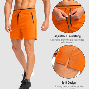 Shorts de sport pour homme, légers, pour musculation, athlétisme, course à pied, entraînement, avec poches zippées - Product Image 4