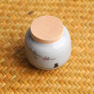 โถเก็บของดีไซน์ศิลปะจากธรรมชาติ ฝาไม้เคลือบเงาเรียบหรู ใช้ตกแต่งเคาน์เตอร์หรือจัดระเบียบห้องครัวอย่างมีสไตล์ - Product Image 3