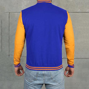 Chaqueta Universitaria de Béisbol al por Mayor 100% Algodón Transpirable para Hombre, Suave y Cómoda, con Diseño y Logotipo Personalizados - Product Image 3