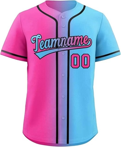 Camisetas de béisbol con estampado digital Uniformes de poliéster transpirables Camisetas de béisbol de cuello alto Uniforme personalizable - Product Image 5