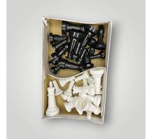 Tournament Staunton Plastic <b>Chess</b> Pieces <b>Set</b> Professional Black & White Chessmen Replacement <b>Set</b> Club, School & Tournament - Product Image 3