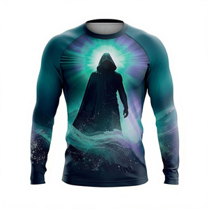 Premium Custom Sublimated Rash Guard Long Sleeve Compression <b>Shirt</b> Lightweight Quick-Dry Breathable Wear - Product Image 1