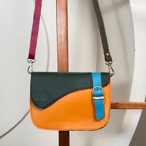 2025 haute qualité unique bandoulière sacs à main recycler cuir luxe dames sac à main coloré en cuir sacs de messager pour les femmes - Product Image 4