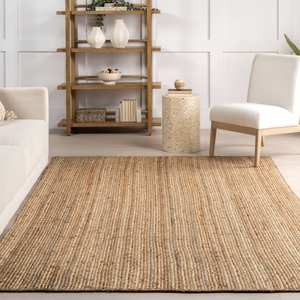 Tapis en jonc de mer 100% tissé à la main avec une texture unique, couleur personnalisée pour les salles à manger et les entrées, ajoute un charme naturel - Product Image 1