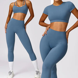 Ropa Deportiva de Gimnasio para Mujer de Alta Calidad Personalizada, Ropa Deportiva Transpirable sin Costuras, Conjunto de Traje de Yoga, Talla Personalizada - Product Image 5