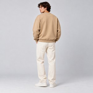 Sudadera de peso pesado para hombre, venta directa de fábrica, corte holgado, hombros caídos, ODM, tejido gofrado, manga larga, tops, sudadera para uniformes de equipo - Product Image 2