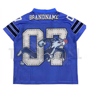 Maillot en maille tendance streetwear personnalisé, col en V, broderie personnalisée, logo design stocké, maillot en maille pour hommes adultes - Product Image 2