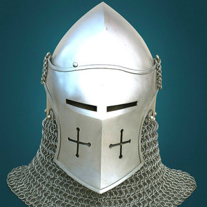 Casco Bascinete Medieval Vintage del Siglo XI, Hecho a Mano, de Acero Pulido, Decoración para el Hogar, Cosplay, Acción de Gracias - Product Image 2