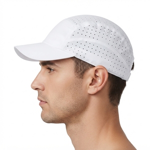 Casquette unisexe printemps/été 100% polyester, maille satinée respirante, imperméable, réglable, color block, séchage rapide, broderie 6 panneaux - Product Image 1