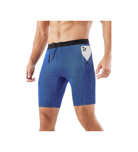 กางเกงผู้ชายไซส์ XS แห้งเร็ว ระบายอากาศได้ดี เป็นมิตรกับสิ่งแวดล้อม เอวยางยืด สีพื้น ผ้าตาข่ายรัดรูป สำหรับฝึกซ้อม/วิ่ง/ออกกำลังกาย/ชายหาด/กีฬา - Product Image 3