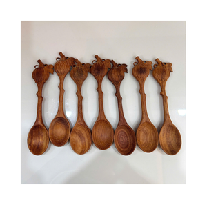 Wooden Cooking <b>Spoon</b> Natural Wood Kitchen Utensils For Mixing Stirring Serving Soup Rice And Daily Food Preparation - Product Image 6
