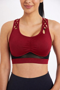 Nuevo Sujetador Deportivo para Mujer de Alta Calidad con Logotipo Frontal, Alta Sujeción, Transpirable, de Secado Rápido, para Yoga y Entrenamiento, MOQ Bajo - Product Image 6