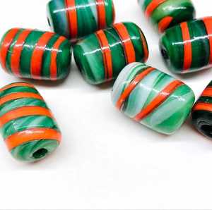 Cuentas sueltas de cristal de vidrio lampwork con efecto espiral, hechas a mano, transparentes, espaciadores con diseño de rastro de serpiente, al por mayor, cuentas de arroz acanaladas, caja para fabricación de joyas - Product Image 5