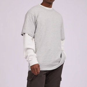 Regular Fit Casual Fashion T-Shirt Plus Size Wholesale Heavyweight 250 Gsm 100% Cotton Material Comfortable <b>Plain</b> Tee Quick Dry - Product Image 3