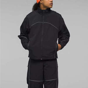 Conjunto Deportivo de Punto con Cierre para Hombre, 400 GSM, Calidad Premium, Logotipo Bordado Personalizado, Estilo Ribeteado, Oversize, Cómodo, 2 Piezas - Product Image 3