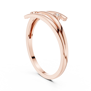 Anillo Minimalista con Diamante Cultivado en Laboratorio, Oro Rosa de 18 Quilates, Chapado en Rodio de Lujo, para Compromiso, Boda, Uso Diario y de Oficina para Mujer - Product Image 2