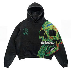 Sudaderas con Capucha Unisex Personalizadas con Estampado Puff, 400 GSM, Tejido de Felpa 100% Algodón, Estilo Oversize, Ropa Urbana de Moda para Otoño - Product Image 5