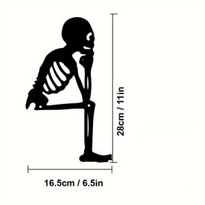 Scultura Gotica di Halloween a Forma di Teschio in Ferro per Giardino, Recinzione, Finestra, Esposizione Spaventosa - Product Image 4