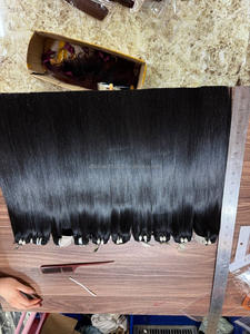 Paquets de 30 pouces de cheveux humains bruts vietnamiens super doublement étirés et tissage frontal complet Perruques et extensions de cheveux humains droits - Product Image 6