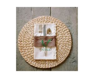 Mantel de jacinto de agua hecho a mano, decoración de mesa ecológica, precio de fábrica - Product Image 5