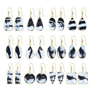 Pendientes de Turquesa con Forma de Búfalo, Joyería Fina de Moda, Chapados en Oro de 18k, Joyería Hecha a Mano al por Mayor para Mujer - Product Image 1