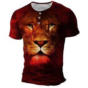 T-shirts pour hommes à col rond, coupe régulière, manches courtes, en tissu jersey 100% coton, impression numérique respirante de haute qualité, style streetwear - Product Image 5