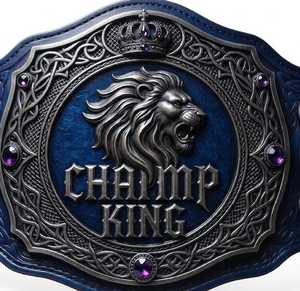 Ceinture de champion Champ King avec sangle en cuir bleu et boucle en plaque d'alliage - Product Image 3