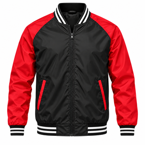 Veste coupe-vent pour homme avec logo personnalisé, style chic Y2K, streetwear, veste bomber Letterman, veste coupe-vent de haute qualité pour homme - Product Image 1