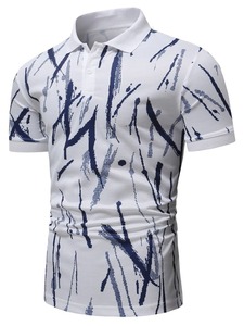 T-shirts en coton décontractés pour hommes avec logo personnalisé, coupe ample et manches courtes, design polo, à prix abordable - Product Image 4