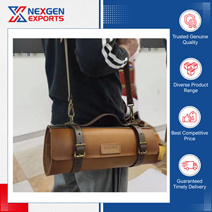 Nexgen Exports Eco-Friendly Premium Quality Handmade PU Leather Knife Set <b>Bag</b> <b>Roll</b> for Bulk Buyers at Market Price Kitchen Use - Product Image 6
